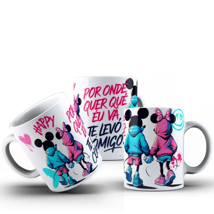 Kit de Artes para Sublimação de Canecas - Mickey & Minnie