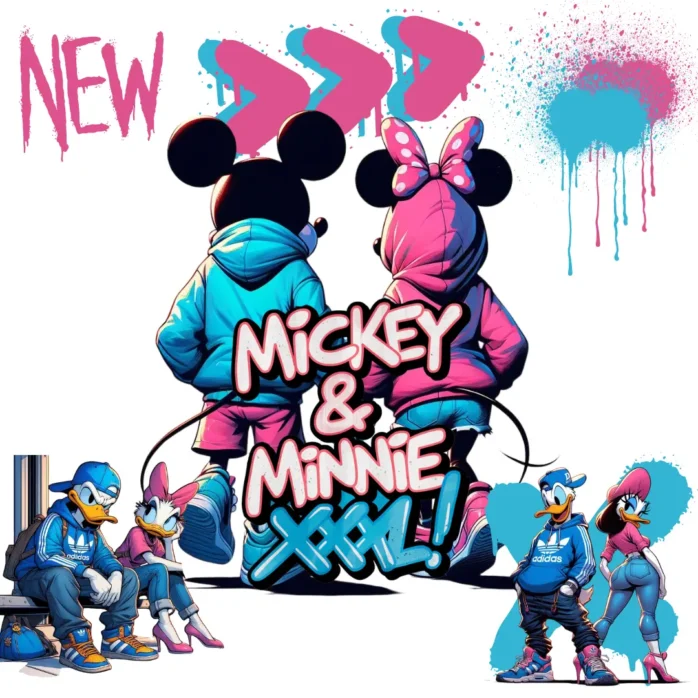 Kit de Artes para Sublimação de Canecas - Mickey & Minnie