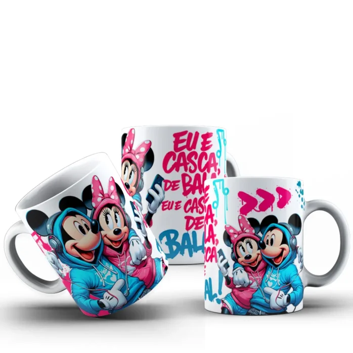 Kit de Artes para Sublimação de Canecas - Mickey & Minnie