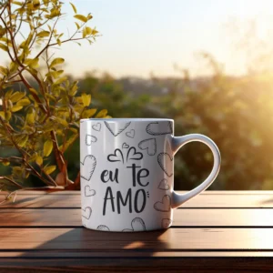 Kit de Artes para Sublimação em Canecas - Dia dos Namorados