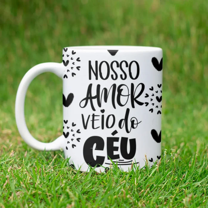 Kit de Artes para Sublimação em Canecas - Dia dos Namorados