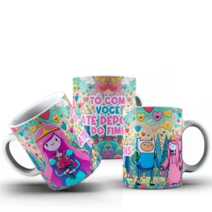 Kit de Design para Caneca: Amor e Aventura em JPG