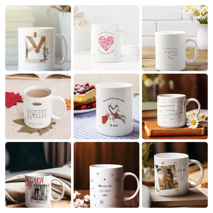 Kit de Designs para Sublimação em Canecas - Amor