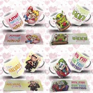 Kit de Designs Românticos para Canecas - Dia dos Namorados 32 Kit de Designs Românticos para Canecas - Dia dos Namorados