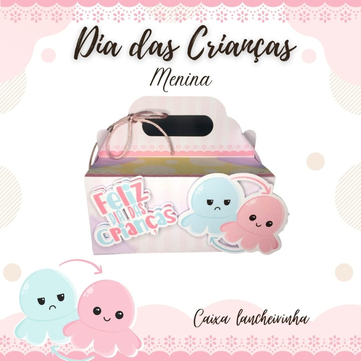Kit Dia das Crianças Polvinho Menina para Imprimir e Cortar 3 Kit Dia das Crianças Polvinho Menina para Imprimir e Cortar - Imagem 3