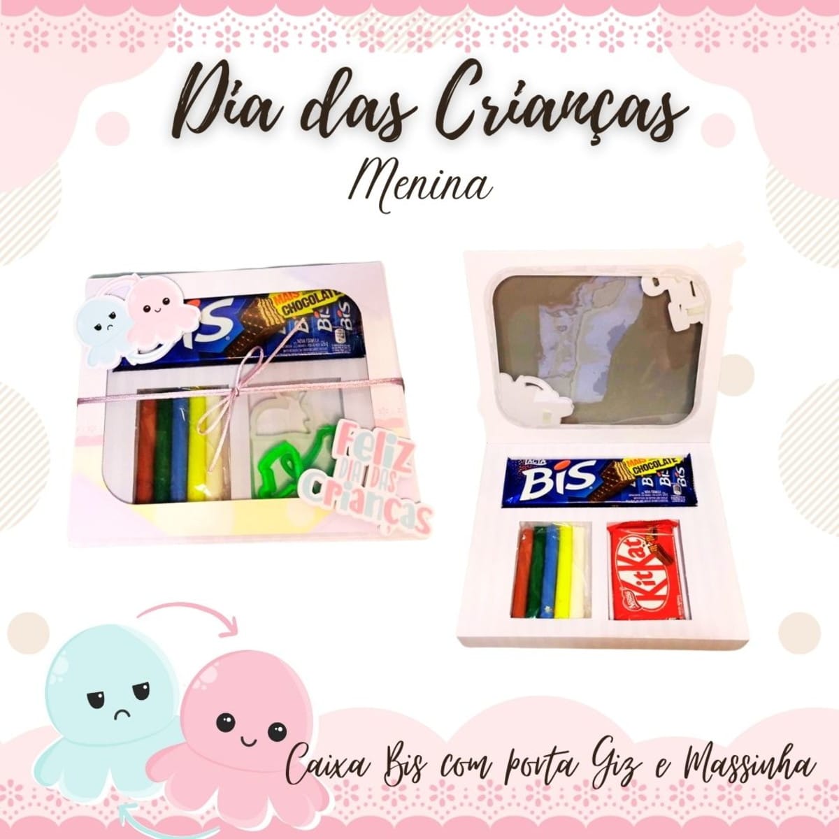 Kit Dia das Crianças Polvinho Menina para Imprimir e Cortar 4 Kit Dia das Crianças Polvinho Menina para Imprimir e Cortar - Imagem 4