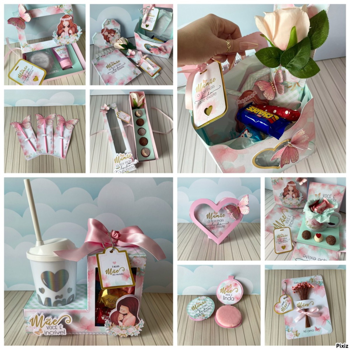 Kit Dia das Mães Digital com Embalagens Floral 2 Kit Dia das Mães Digital com Embalagens Floral - Imagem 2