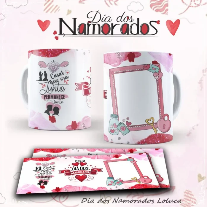 Kit Dia dos Namorados Mickey: Sublimação em Canecas