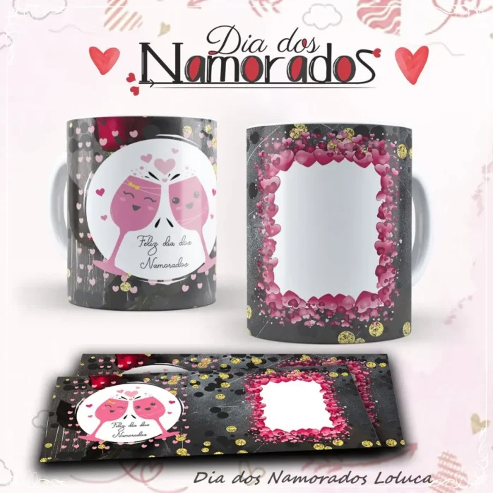 Kit Dia dos Namorados Mickey: Sublimação em Canecas