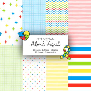 kit digital abril azul png