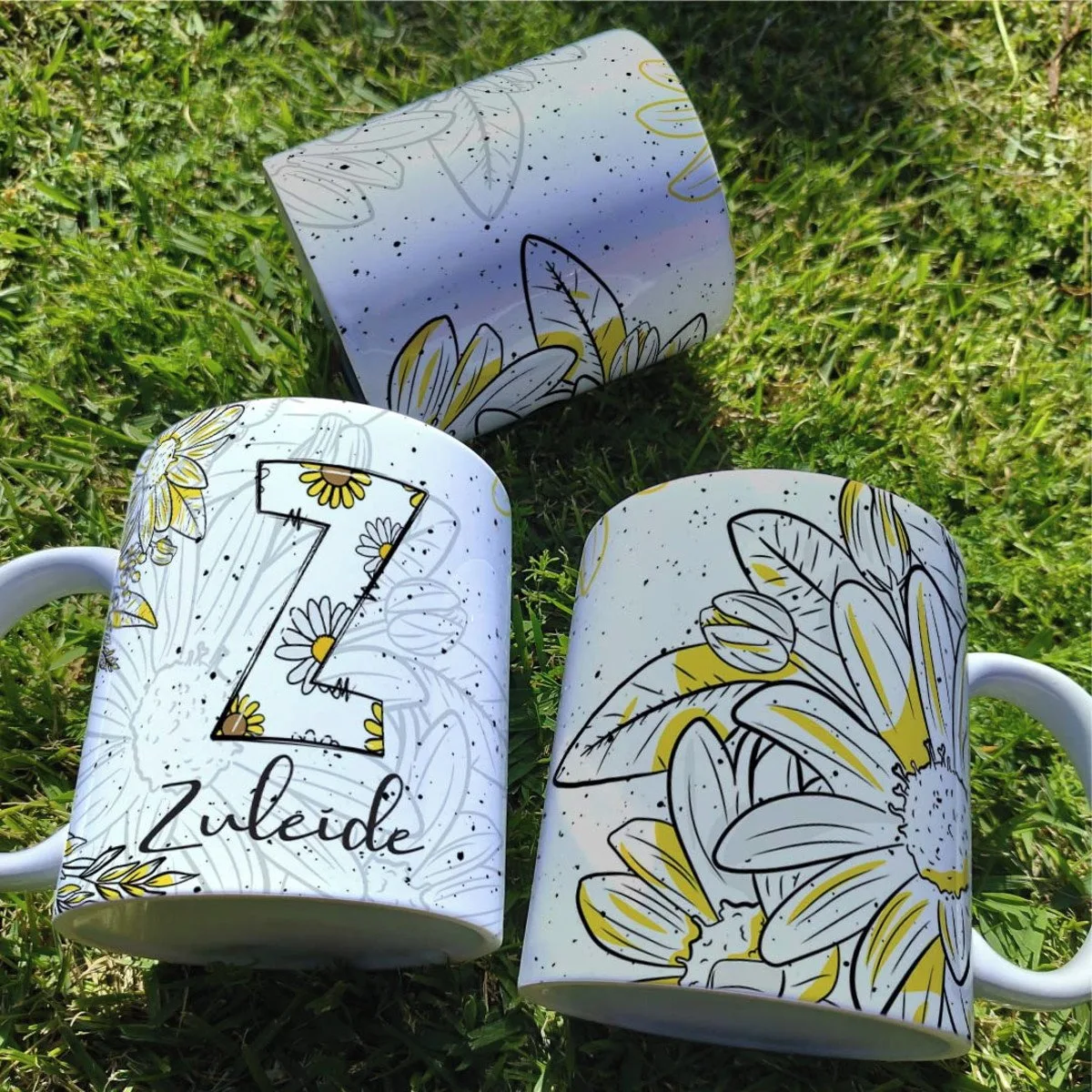 Kit Digital Artes Canecas Alfabeto Margarida