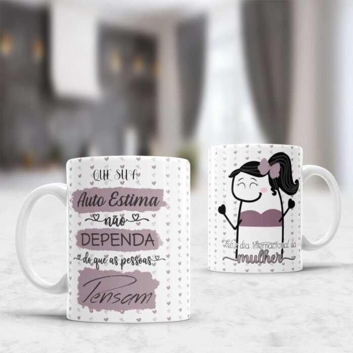 Kit Digital Artes Canecas Dia da Mulher Flork