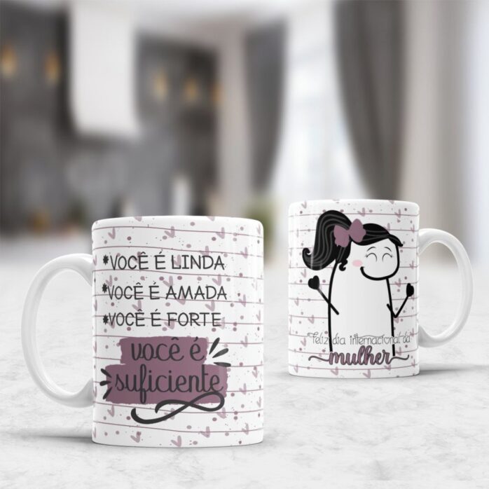Kit Digital Artes Canecas Dia da Mulher Flork