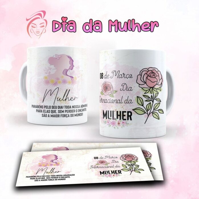 Kit Digital Artes Canecas Dia das Mulheres