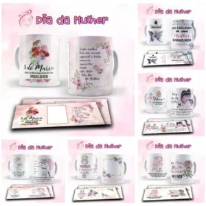 Kit Digital Artes Canecas Dia das Mulheres