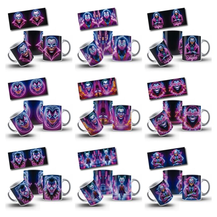 Kit Digital Artes Para Canecas Neon 2