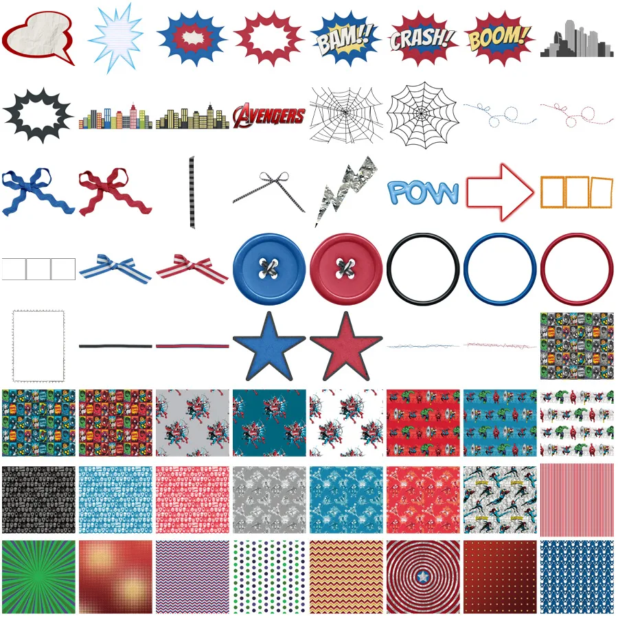 Kit Digital Avengers Vingadores Scrapbook Silhouette Arquivo 4 Kit Digital Avengers Vingadores Scrapbook Silhouette Arquivo