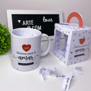 Kit Digital Caneca e Maleta Motivos para Amar