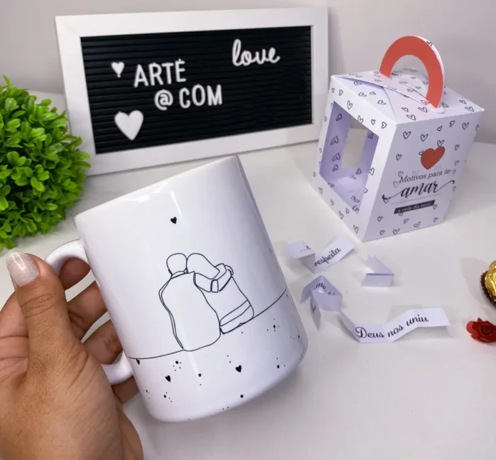 Kit Digital Caneca e Maleta Motivos para Amar