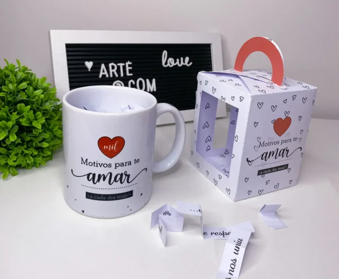 Kit Digital Caneca e Maleta Motivos para Amar