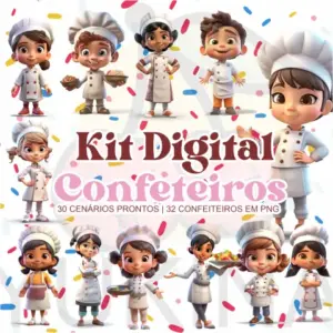 Kit Digital Confeiteiros Png Imagens Sem Fundo Ilustracoes