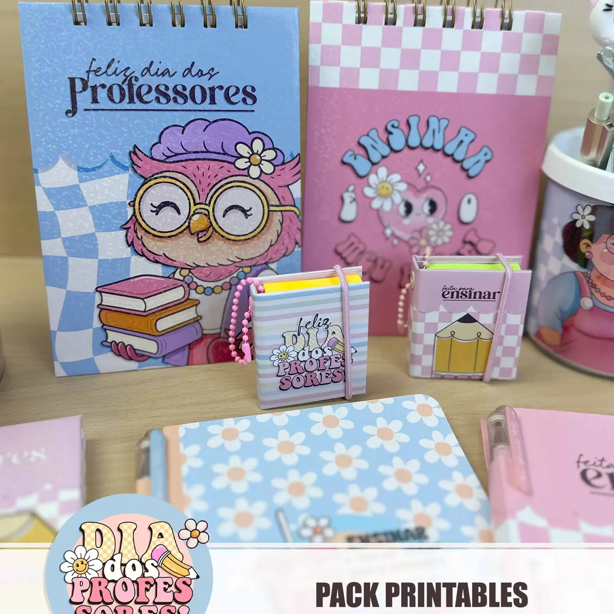 Kit Digital Corujinha Dia dos Professores Papelaria 4 Kit Digital Corujinha Dia dos Professores Papelaria