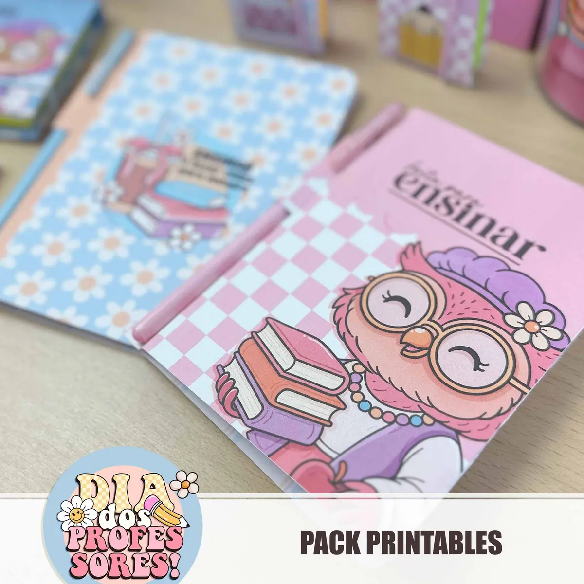 Kit Digital Corujinha Dia dos Professores Papelaria 6 Kit Digital Corujinha Dia dos Professores Papelaria