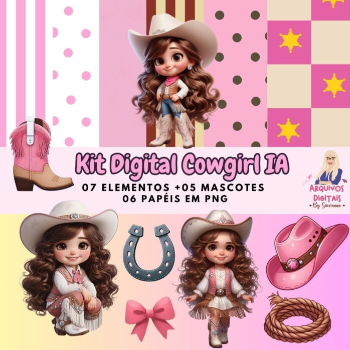 Kit Digital Cowgirl - Png