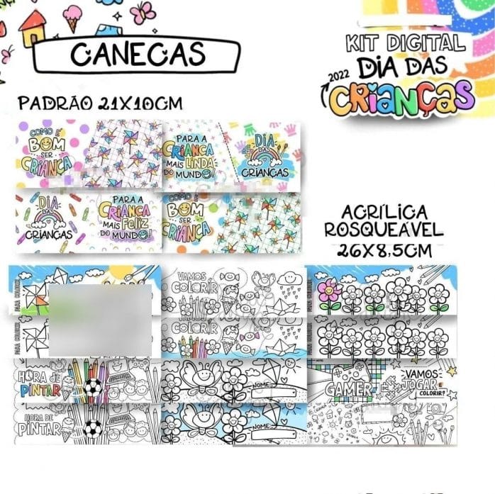 Kit Digital Dia Das Crianças Figuras Ilustrações Imagens Png