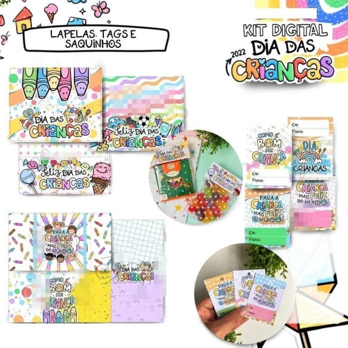 Kit Digital Dia Das Crianças Figuras Ilustrações Imagens Png