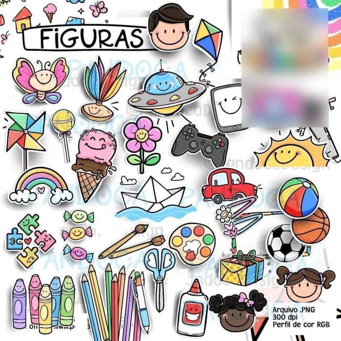 Kit Digital Dia Das Crianças Figuras Ilustrações Imagens Png