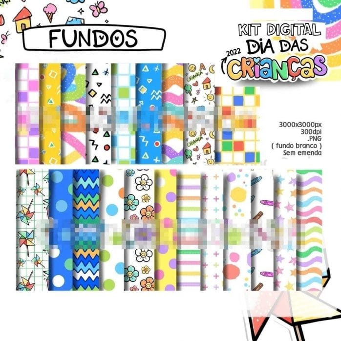 Kit Digital Dia Das Crianças Figuras Ilustrações Imagens Png