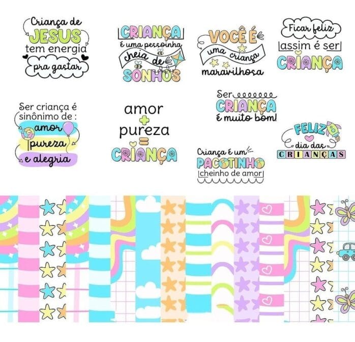 Kit Digital Dia Das Crianças Lembrancinhas Capas Ilustrações