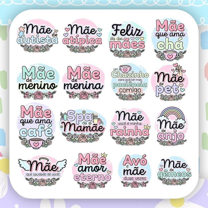 Kit Digital Dia Das Mães +740 Arquivos Corte Ilustração Png