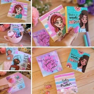 Kit Digital Dia Das Mulheres Frases Ilustrações Cards Tags