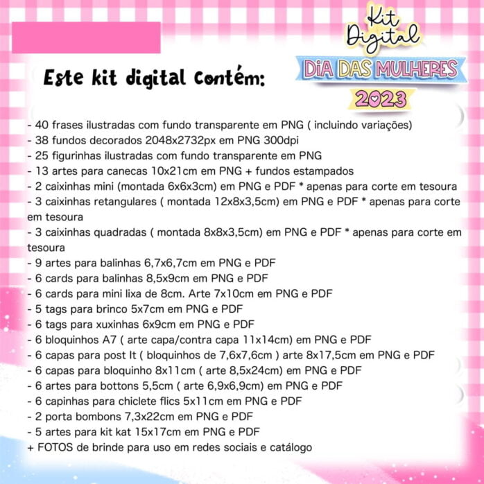 Kit Digital Dia Das Mulheres Frases Ilustrações Motivacional