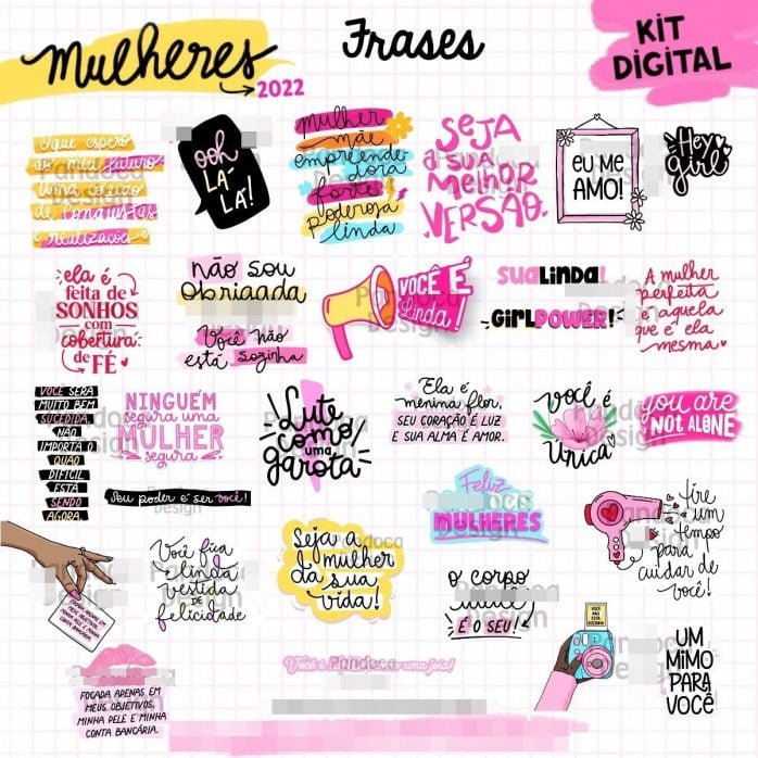 Kit Digital Dia Das Mulheres Pandoca 2022 Ilustrações Png
