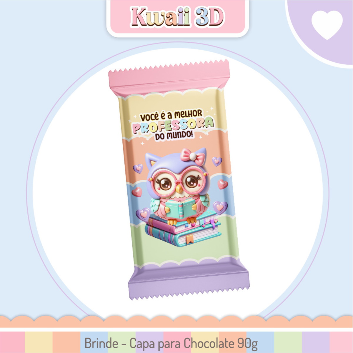 Kit Digital Dia do Professor Kawaii 3D para Imprimir 4 Kit Digital Dia do Professor Kawaii 3D para Imprimir - Imagem 4