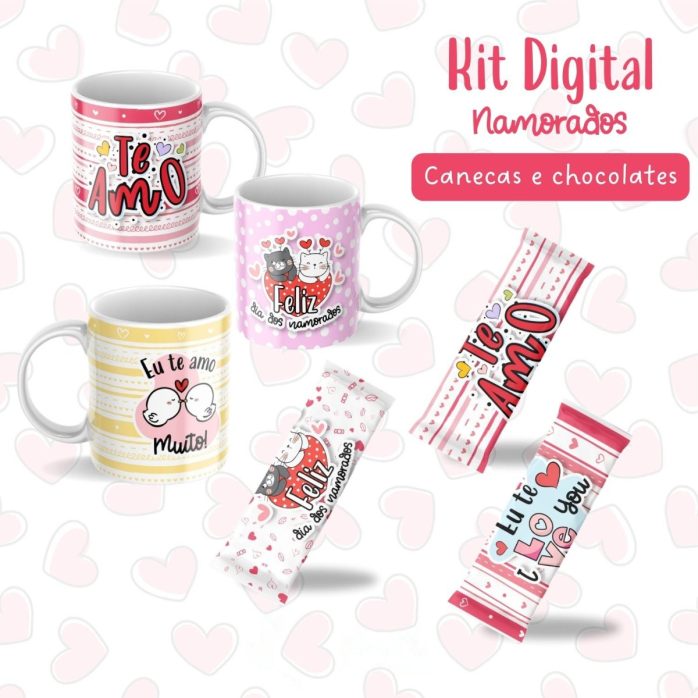 Kit Digital Dia Dos Namorados Artes Para Rótulos Embalagens