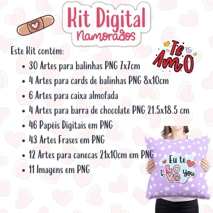 Kit Digital Dia Dos Namorados Artes Para Rótulos Embalagens