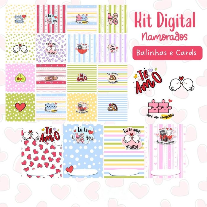 Kit Digital Dia Dos Namorados Artes Para Rótulos Embalagens