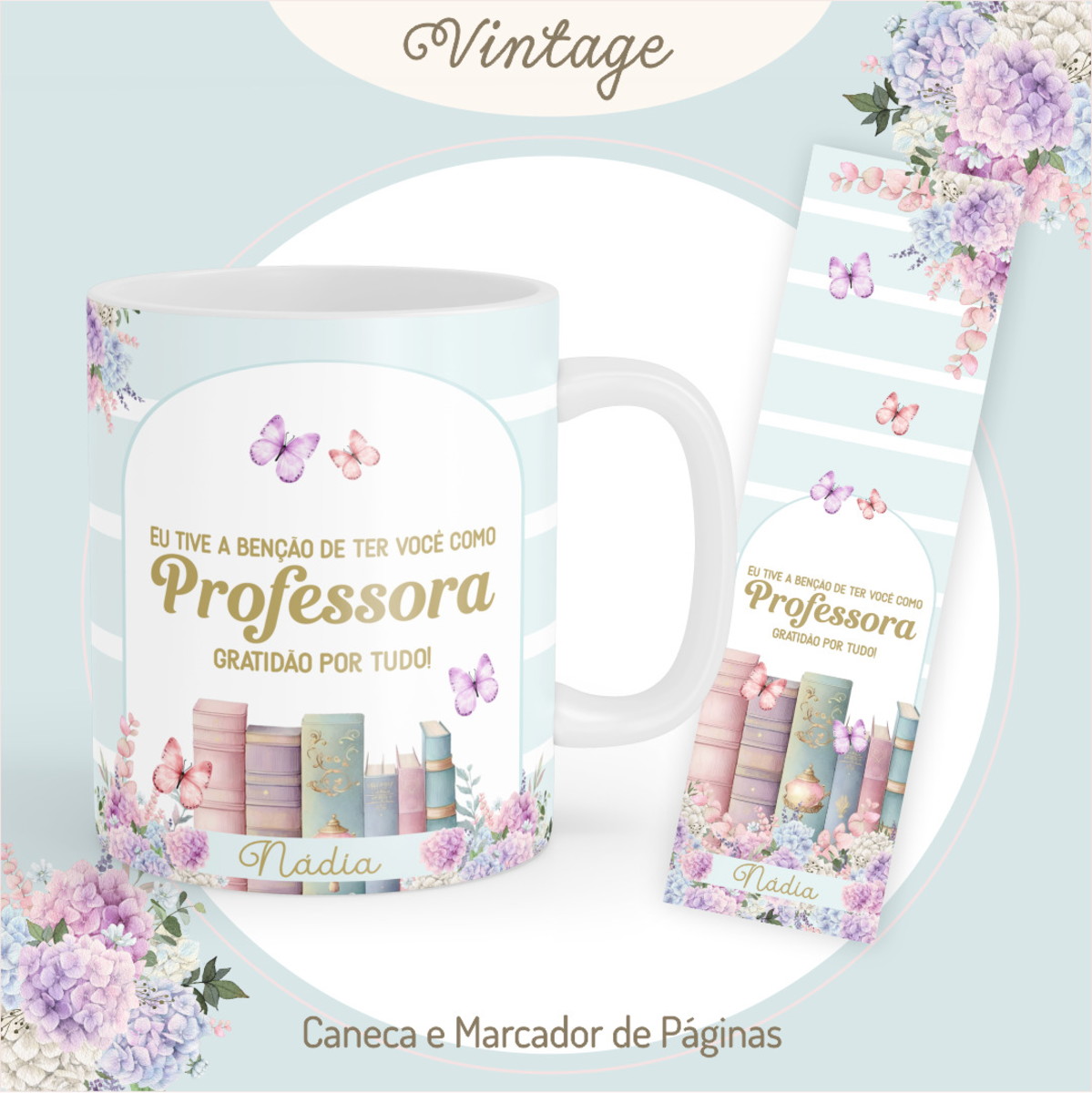 Kit Digital Dia dos Professores Vintage para Sublimação 5 Kit Digital Dia dos Professores Vintage para Sublimação - Imagem 5