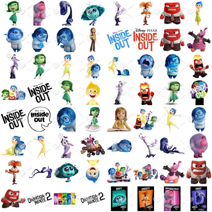 Kit Digital Divertida Mente 2 Imagens PNG Ilustrações