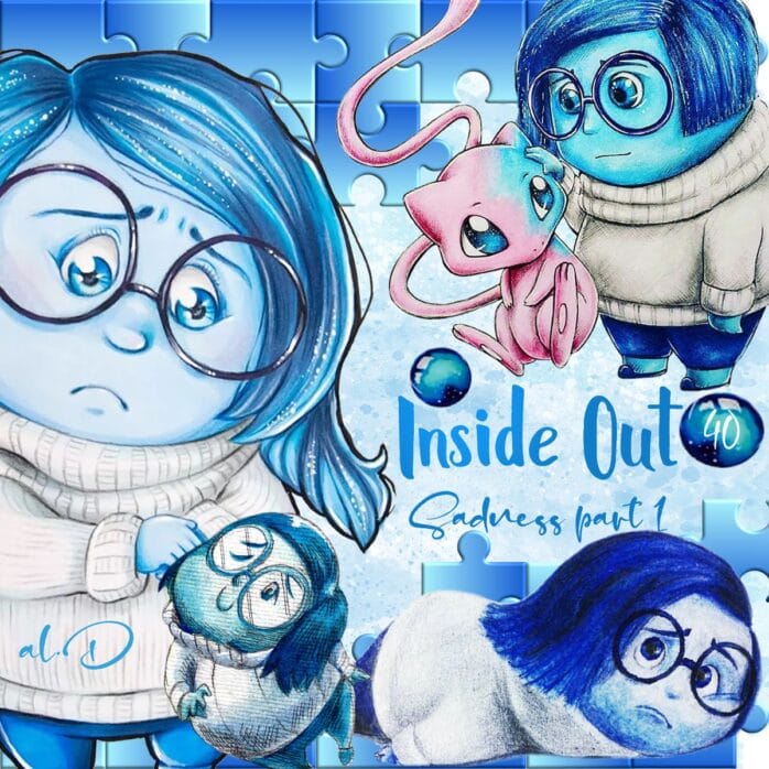Kit Digital Divertida Mente Tristeza Ilustrações Clipart P1