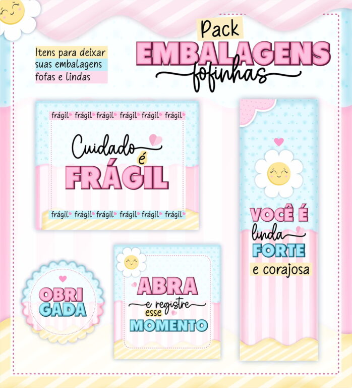 Kit Digital Embalagens Fofinhas