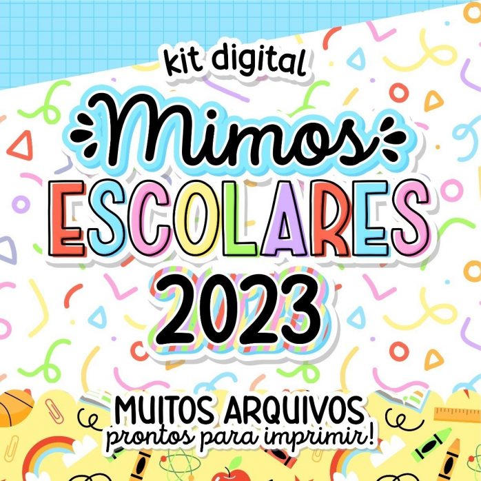 Kit Digital Escolar P Papelaria Personalizada Volta Às Aulas