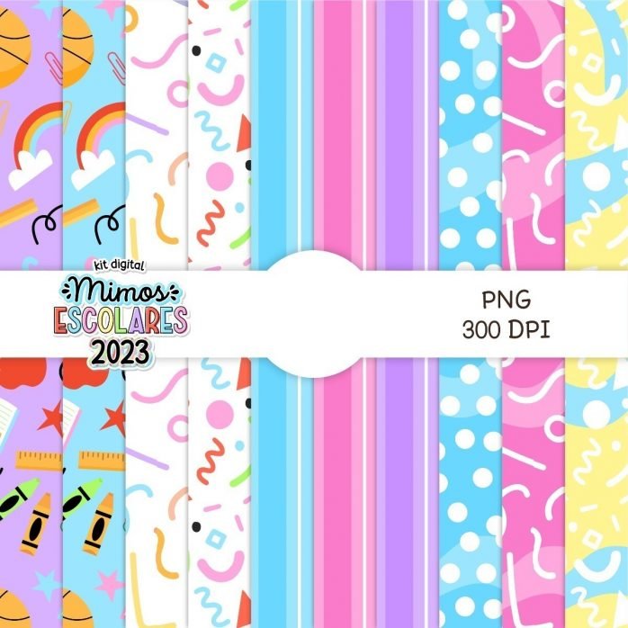 Kit Digital Escolar P Papelaria Personalizada Volta Às Aulas