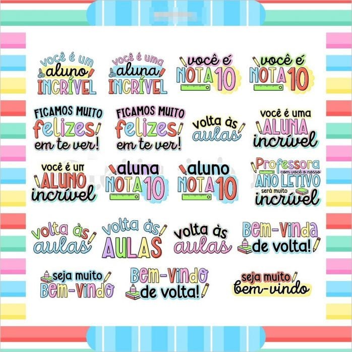 Kit Digital Escolar P Papelaria Personalizada Volta Às Aulas