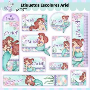 Kit Digital Etiquetas Escolares Ariel 21 Kit Digital Etiquetas Escolares Ariel