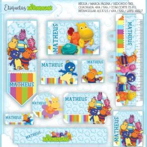 Kit Digital Etiquetas Escolares Backyardigans